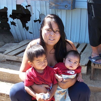 Navajo mom with boys