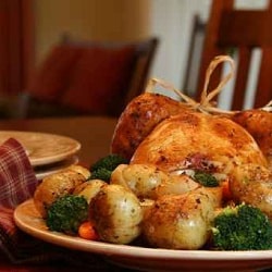 Turkey on plate Thanksgiving